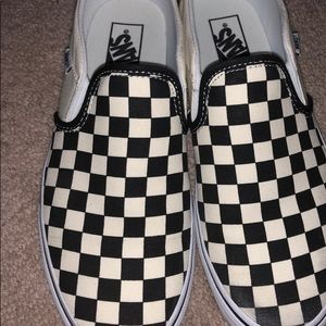 checkered slip on vans